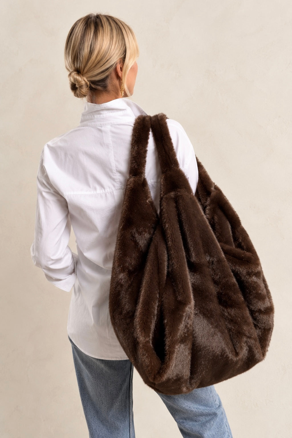 ROMY — Grand cabas en fausse fourrure