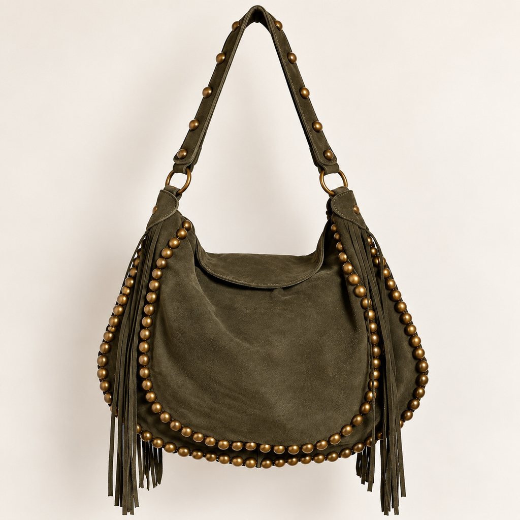 RAVEN — Sac en cuir à franges