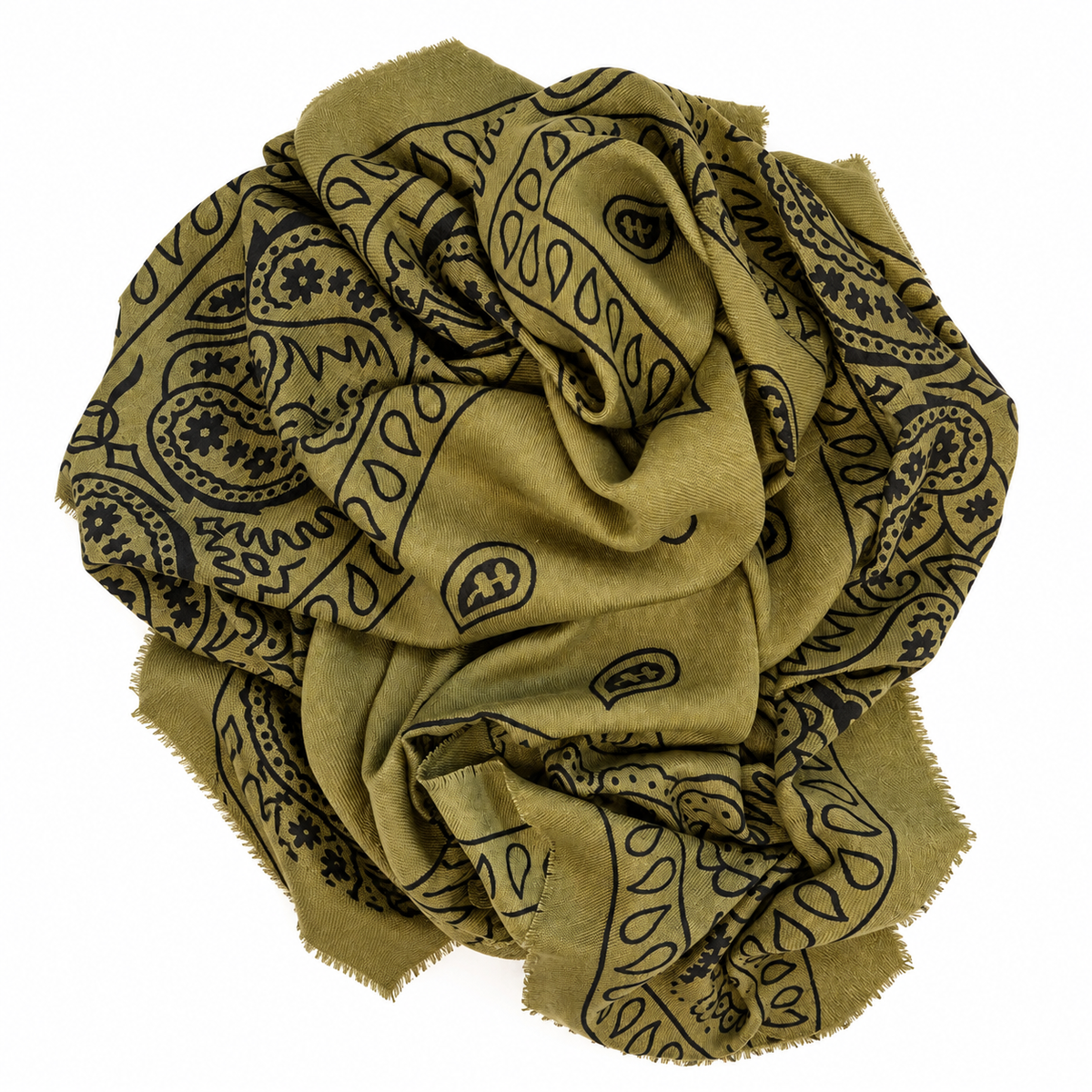 SANA — Grand carré bandana en laine et viscose