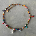 Bracelet de cheville Gris-gris Perles africaines Turquoise Corail Œil Coquillage Heishi